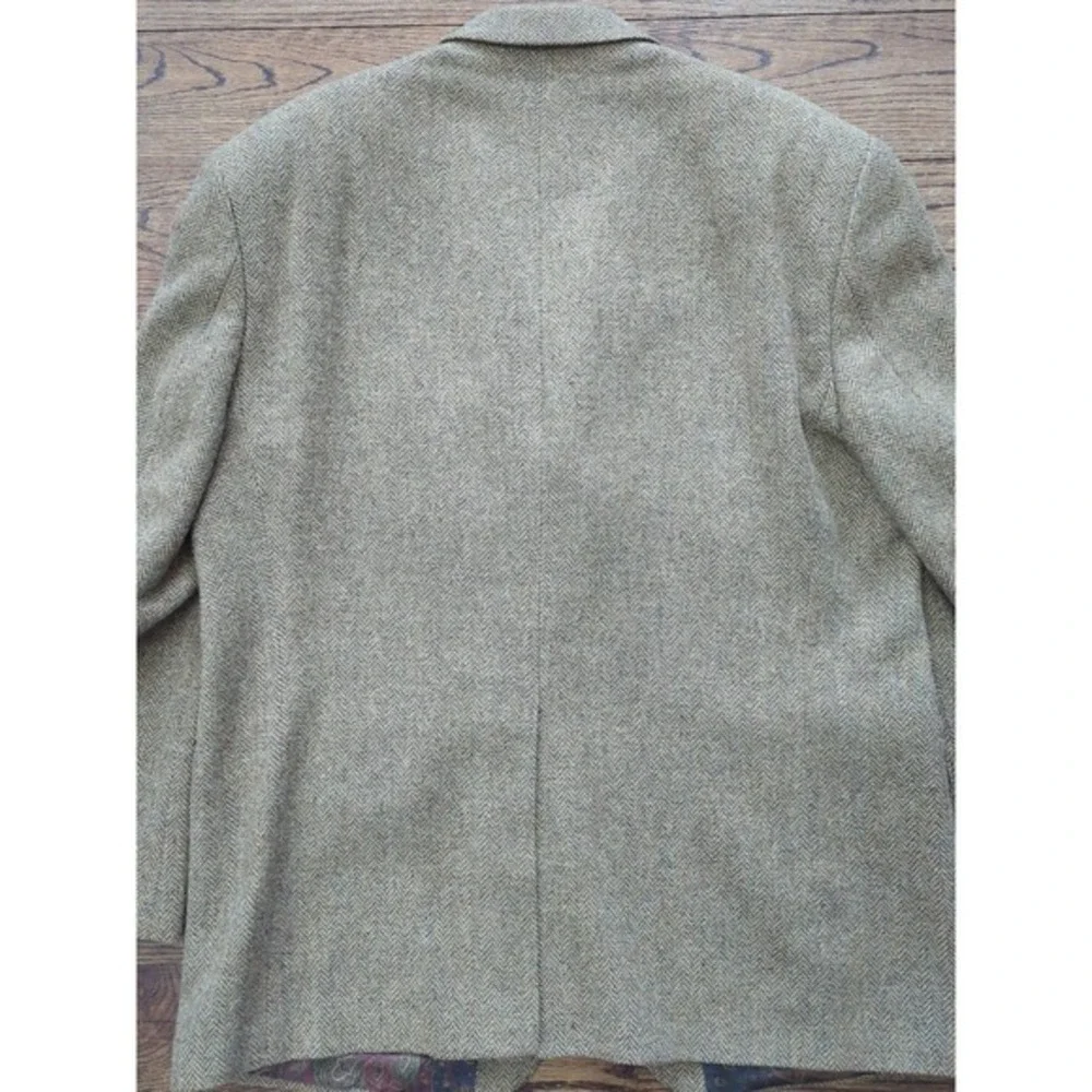 Lauren Ralph Lauren Blazer 44R Brown Herringbone 100% Wool Canada Union Made '98